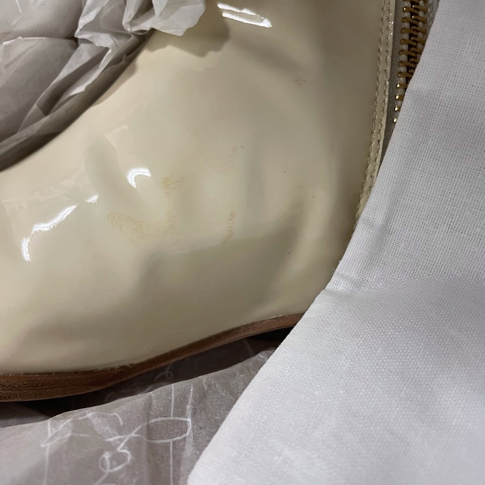 JOIE RUBEE DOUBLE ZIP PATENT LEATHER FLAT GOGO BOOTIE - Picture 15 of 15